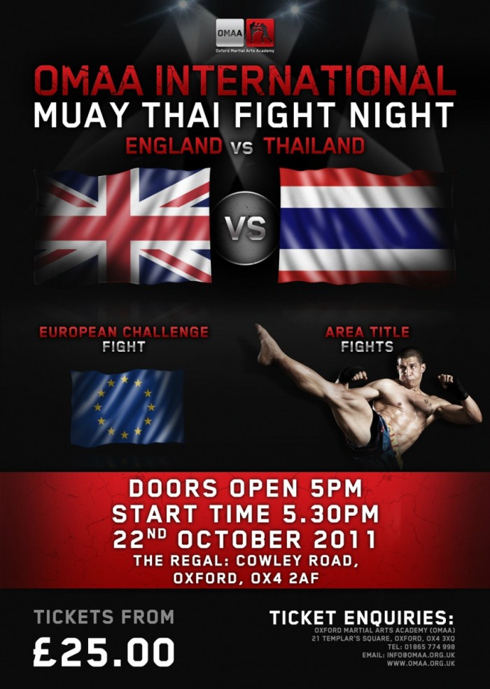 OMAA International Muay Thai Fight Night poster