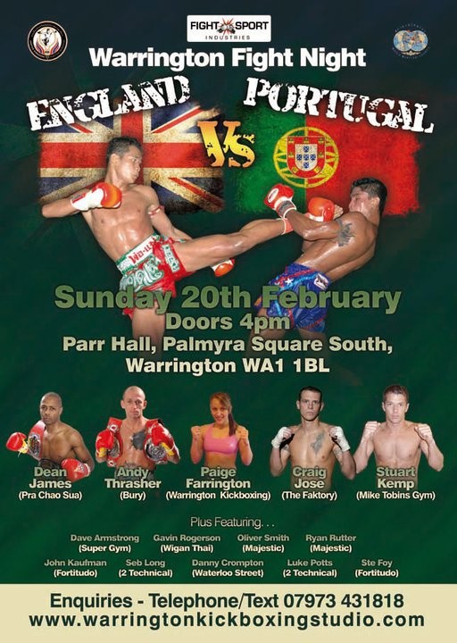 Warrington Fight Night poster