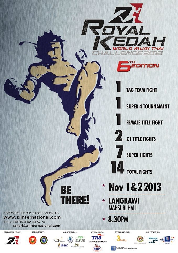 Z1 - Royal Kedah World Muaythai Challenge 2013 poster