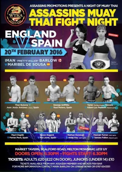 Assassins Muay Thai Fight Night poster