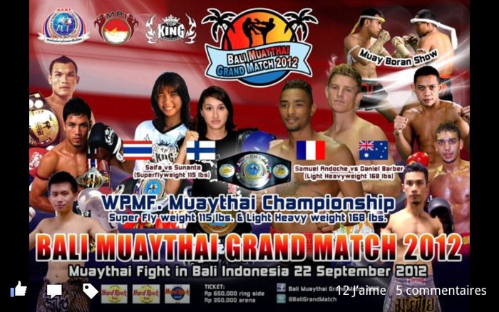 Bali Muaythai Grand Match 2012 poster