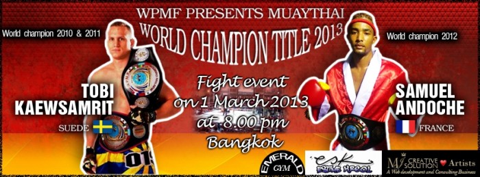 WPMF Presents Muaythai World Champion Title 2013 poster