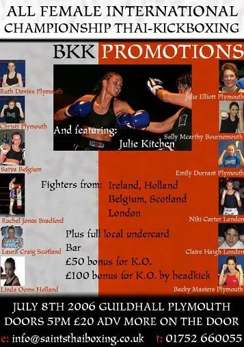 All Female International Championship Thai-Boxing poster