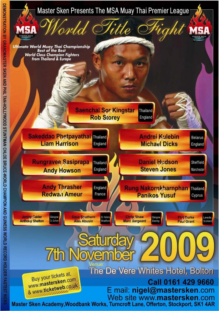 MSA Muay Thai Premier League poster