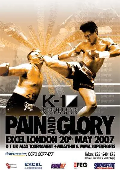 K-1 UK MAX Tournament 2007 Pain & Glory, Quarter Finals poster