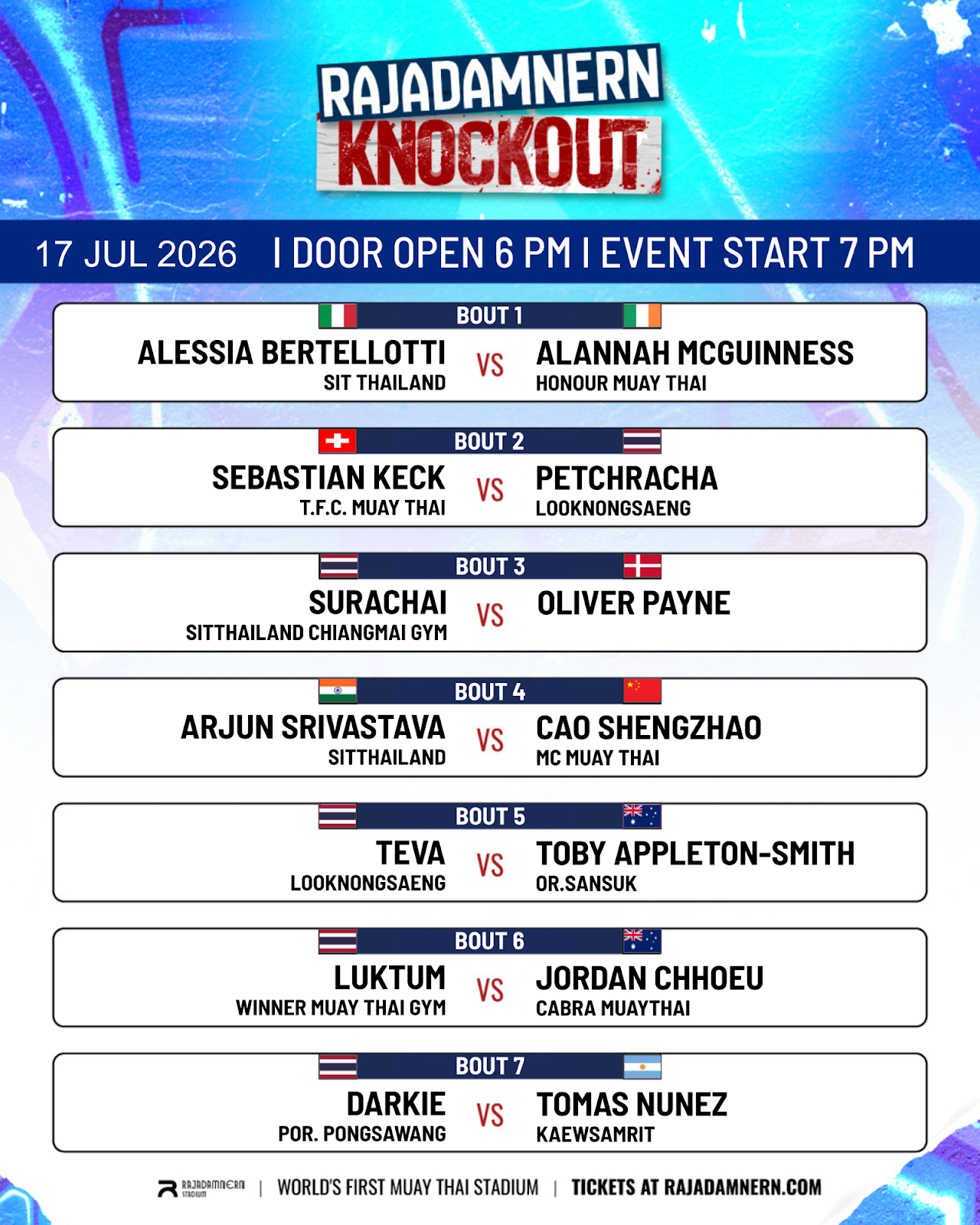 Rajadamnern Knockout (17.07.2026) poster