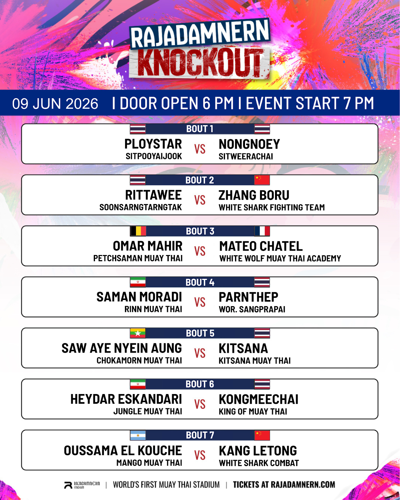 Rajadamnern Knockout (09.06.2026) poster