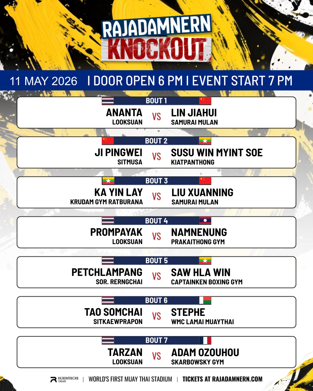 Rajadamnern Knockout (11.05.2026) poster
