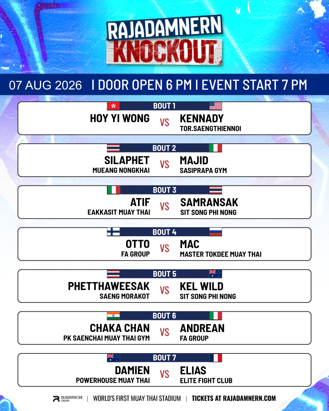 Rajadamnern Knockout (07.08.2026) poster