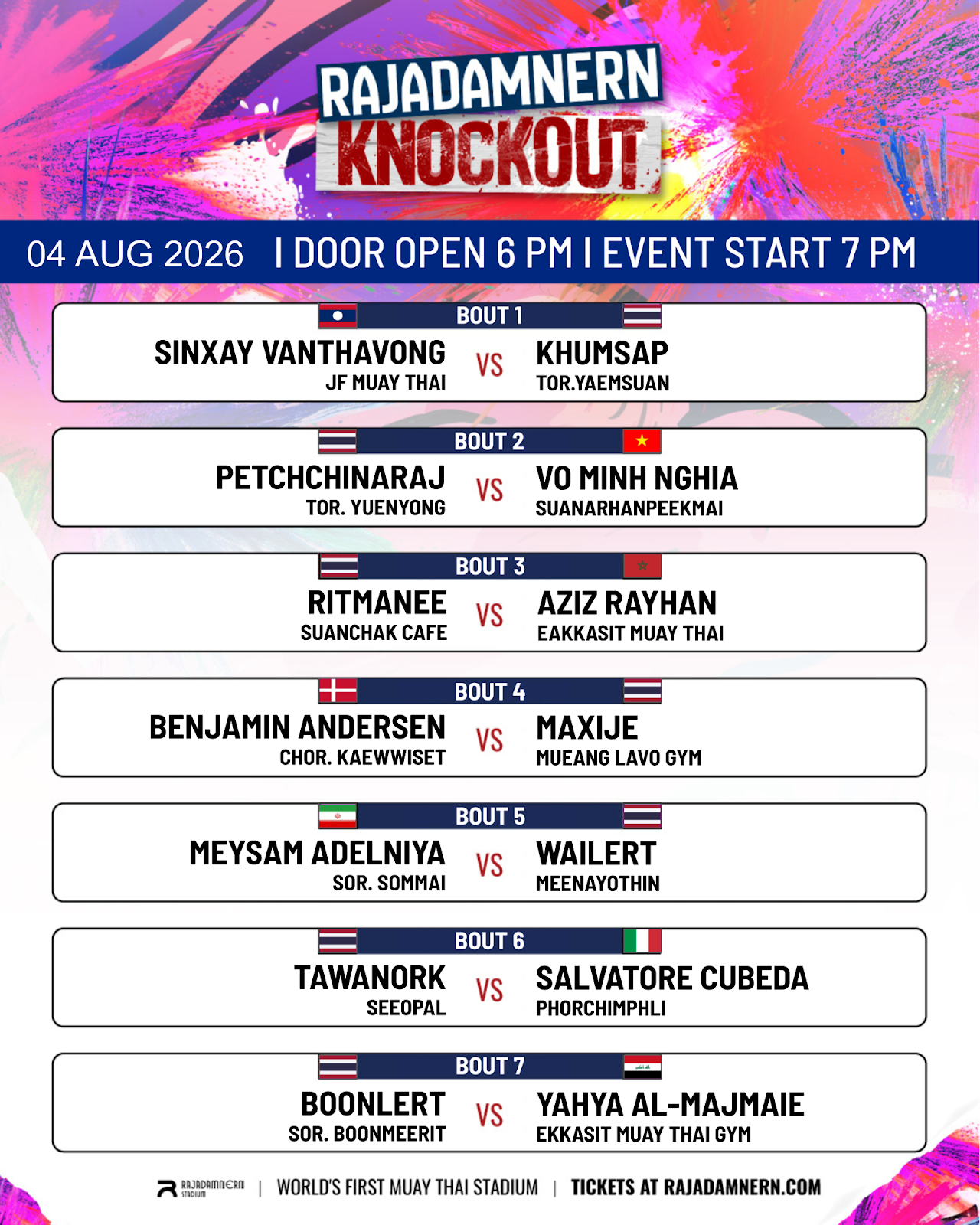 Rajadamnern Knockout (04.08.2026) poster