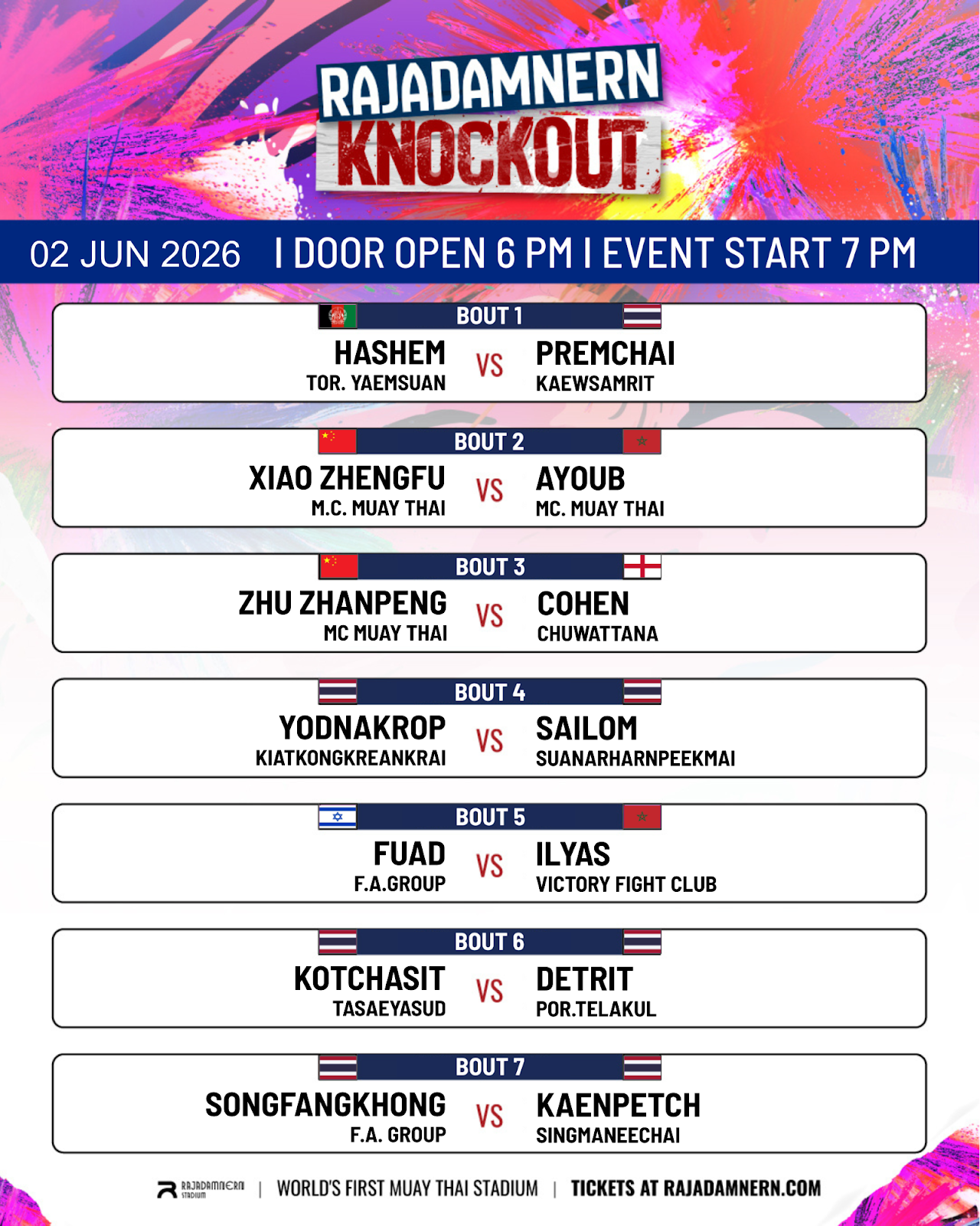Rajadamnern Knockout (02.06.2026) poster