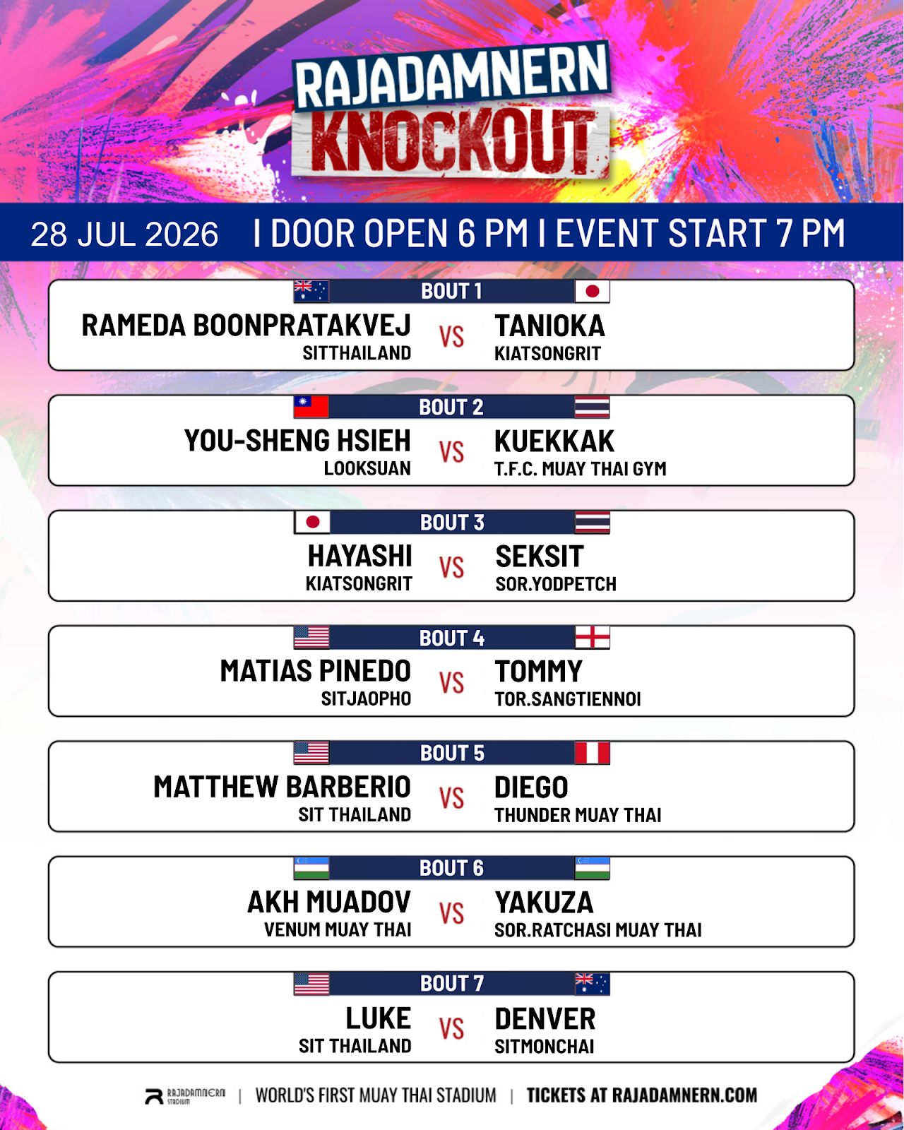 Rajadamnern Knockout (28.07.2026) poster