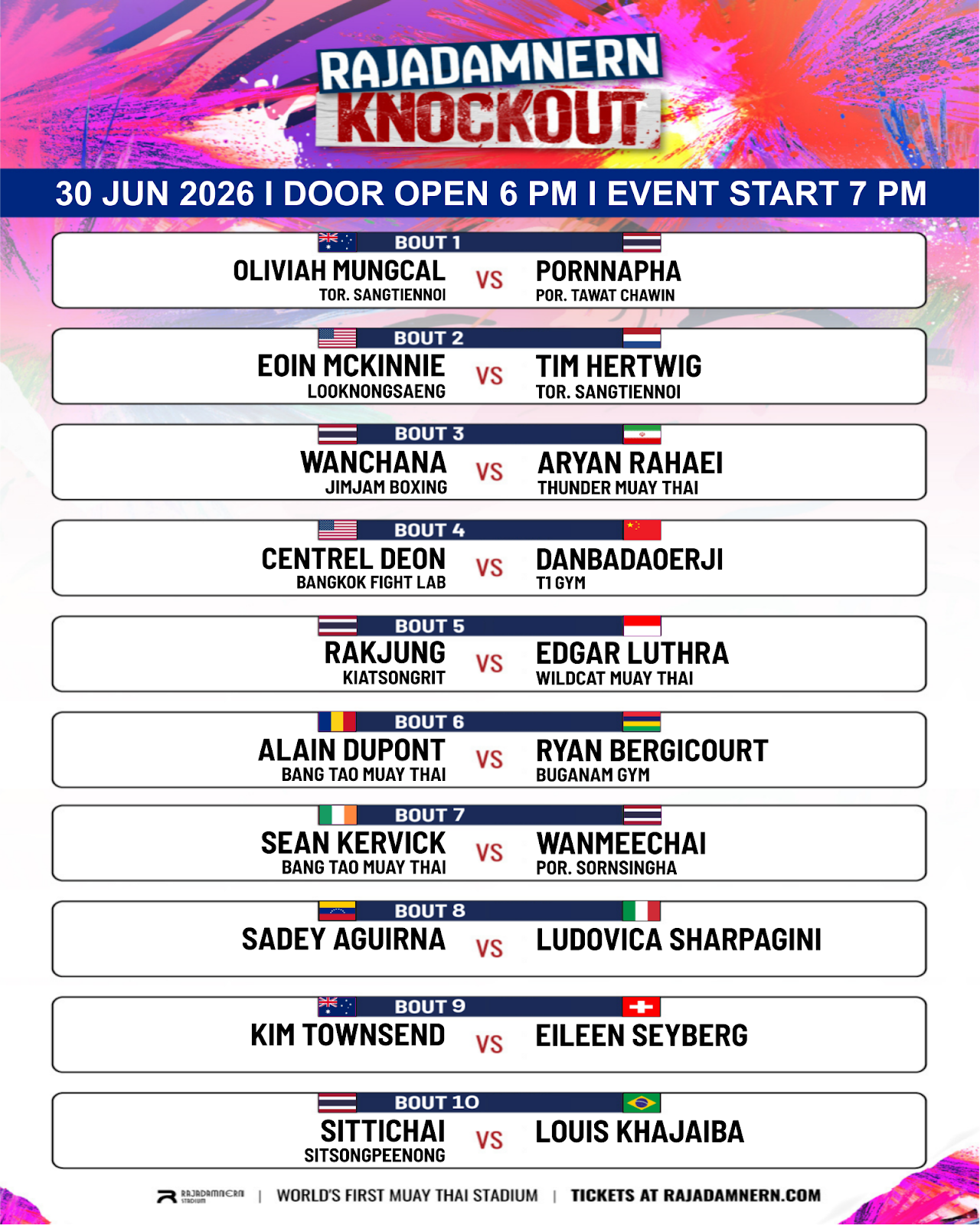Rajadamnern Knockout (30.06.2026) poster