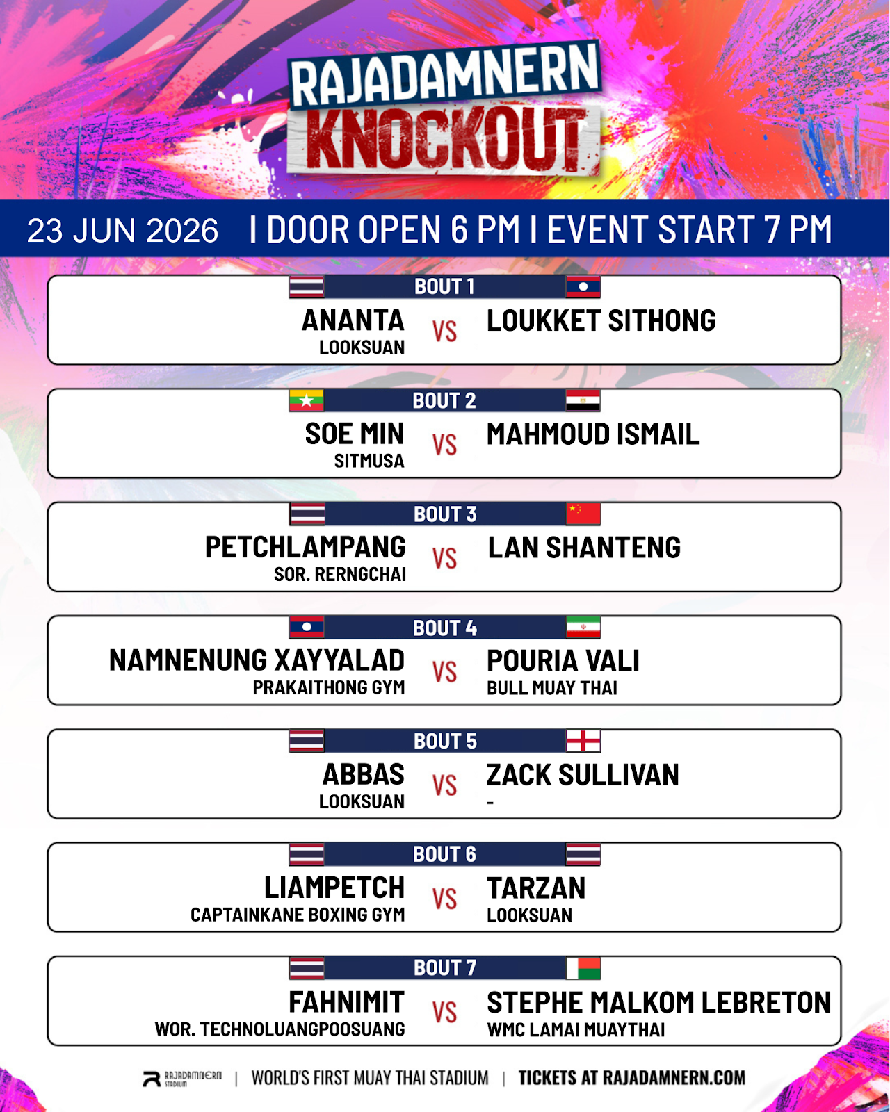Rajadamnern Knockout (23.06.2026) poster
