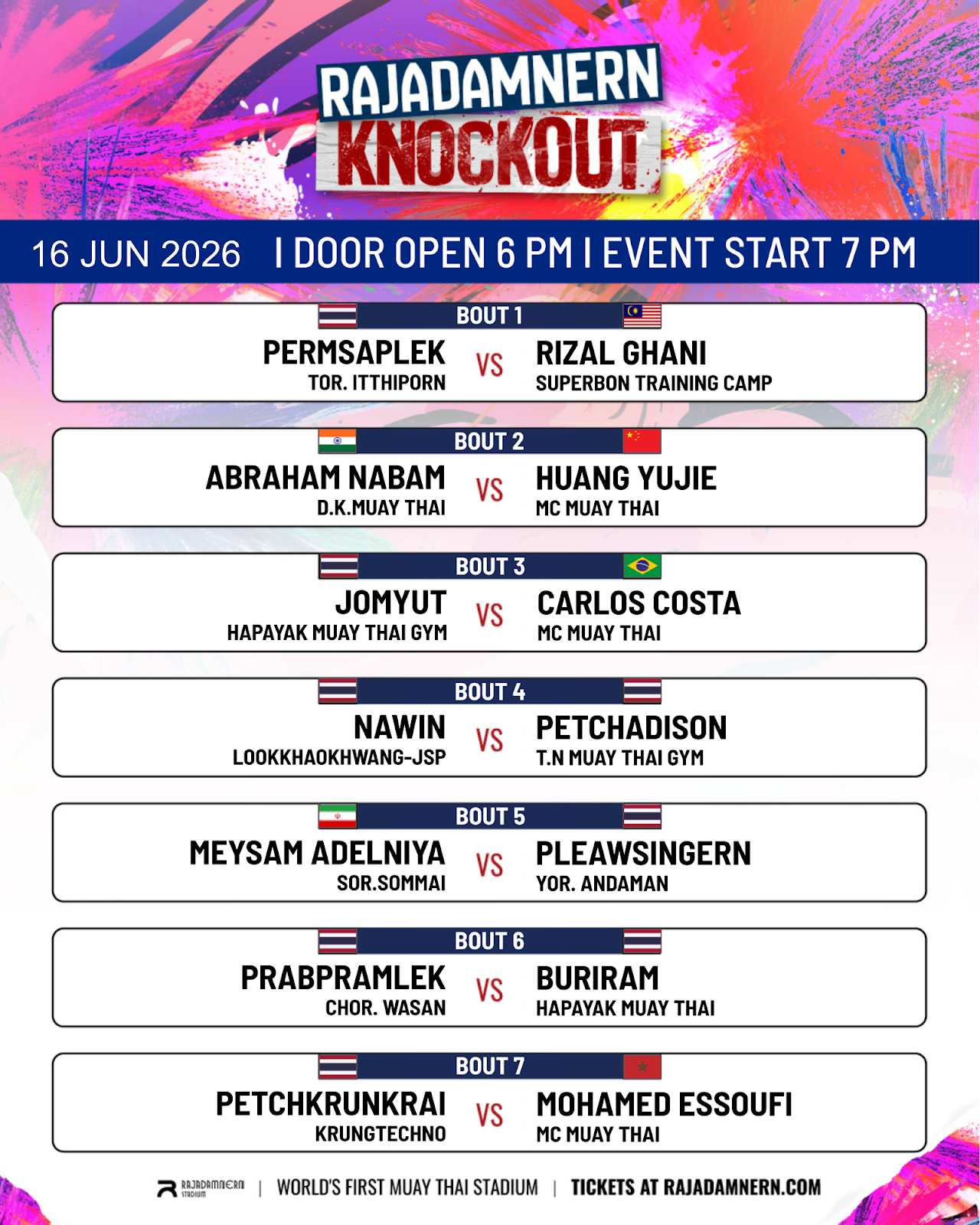 Rajadamnern Knockout (16.06.2026) poster