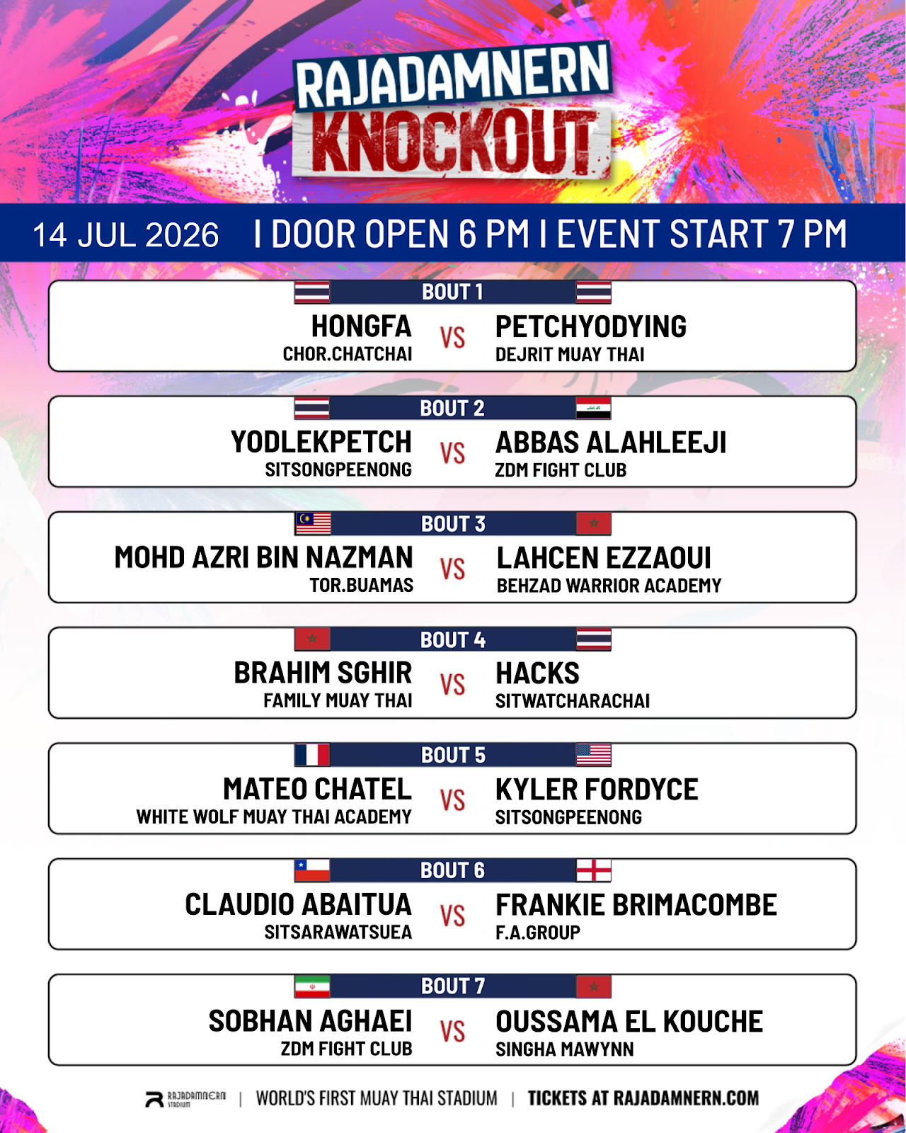 Rajadamnern Knockout (14.07.2026) poster