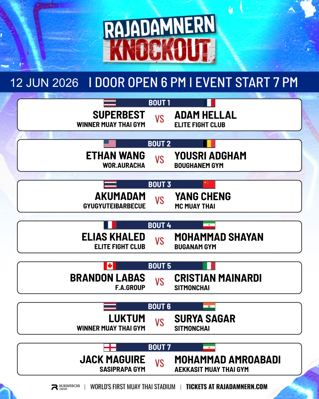 Rajadamnern Knockout (12.06.2026) poster