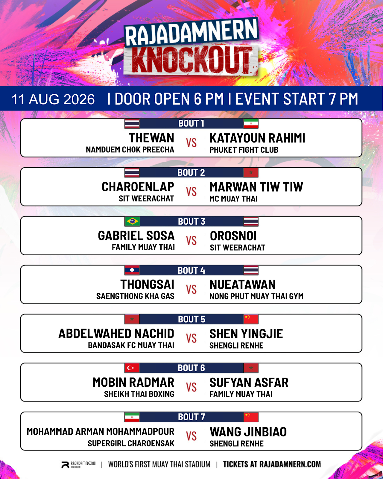 Rajadamnern Knockout (11.08.2026) poster