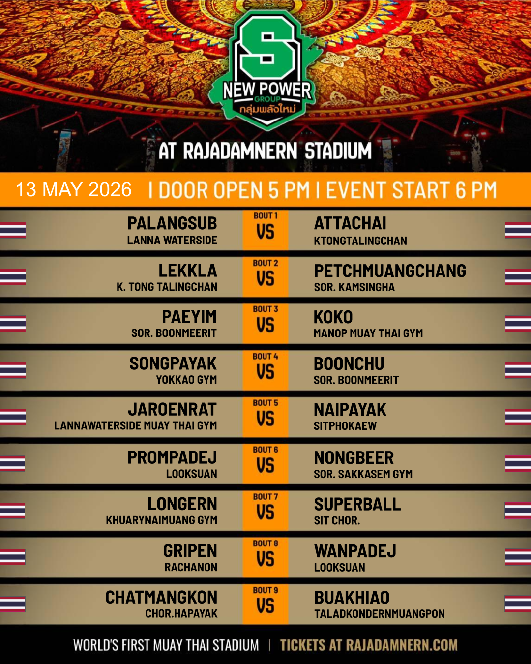 New Power Muay Thai (13.05.2026) poster