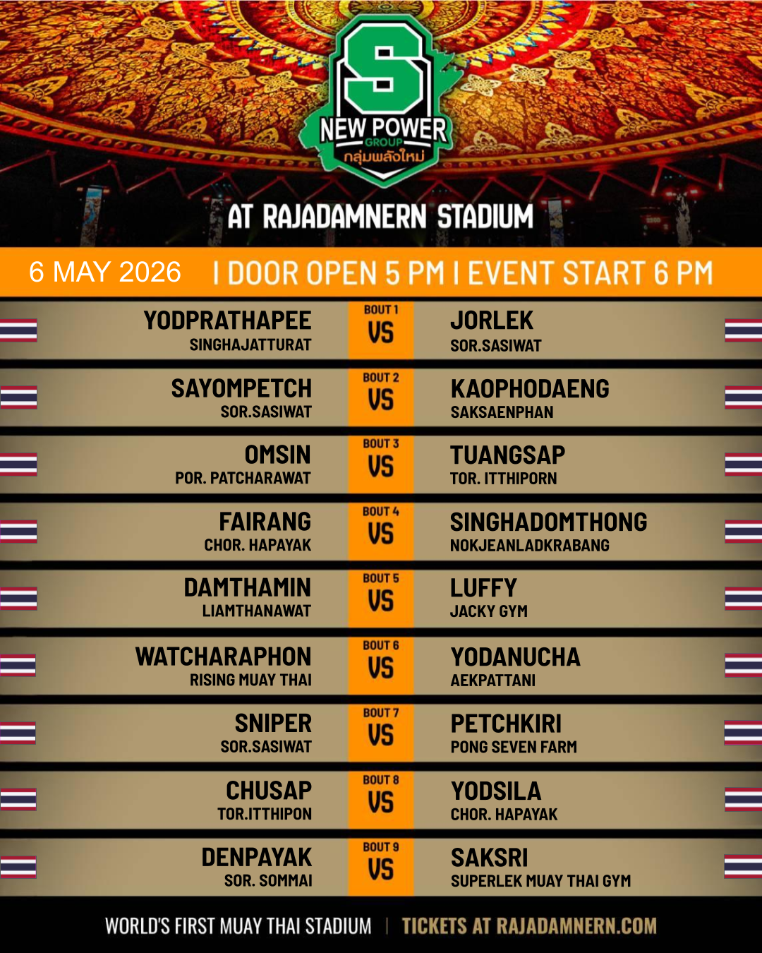 New Power Muay Thai (06.05.2026) poster