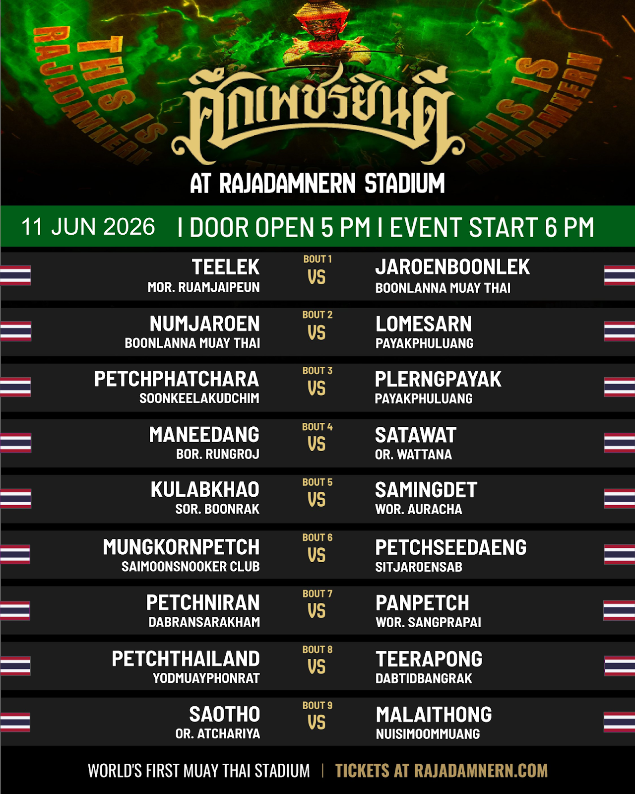 Petchyindee (11.06.2026) poster