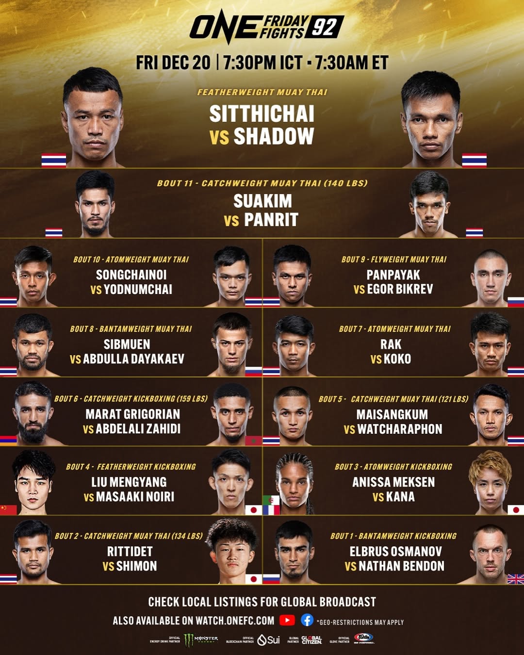 ONE Friday Fights 92 poster