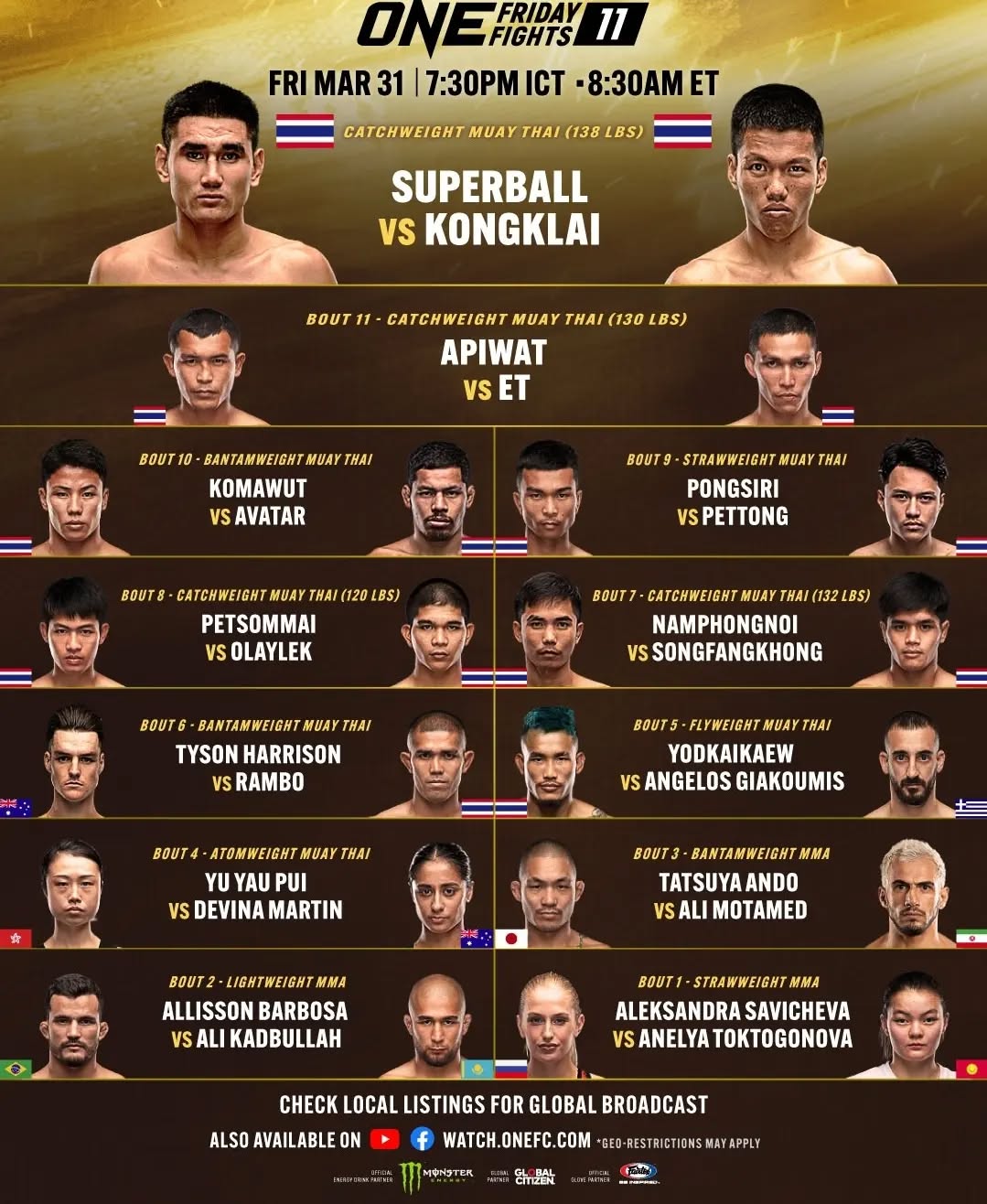 ONE Friday Fights 11 poster