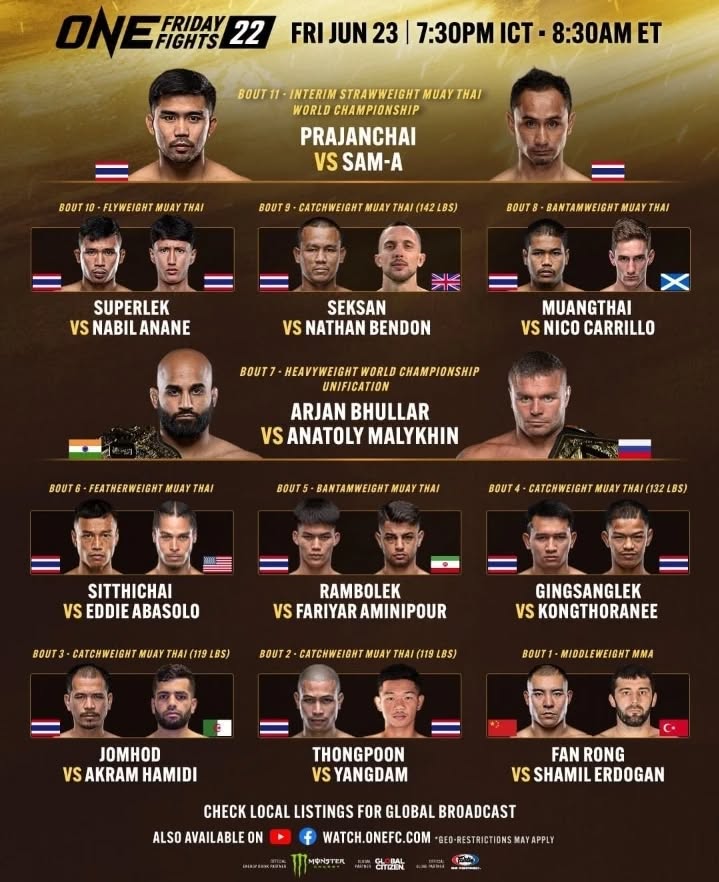 ONE Friday Fights 22 poster