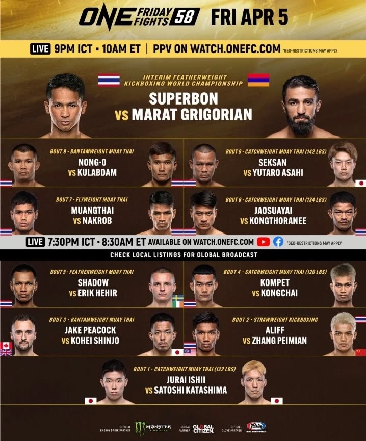 ONE Friday Fights 58 poster
