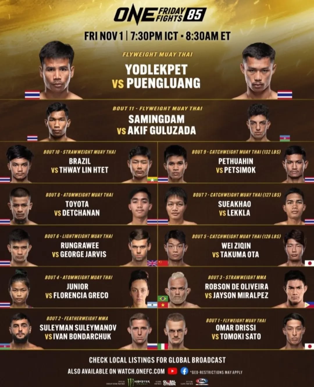 ONE Friday Fights 85 poster