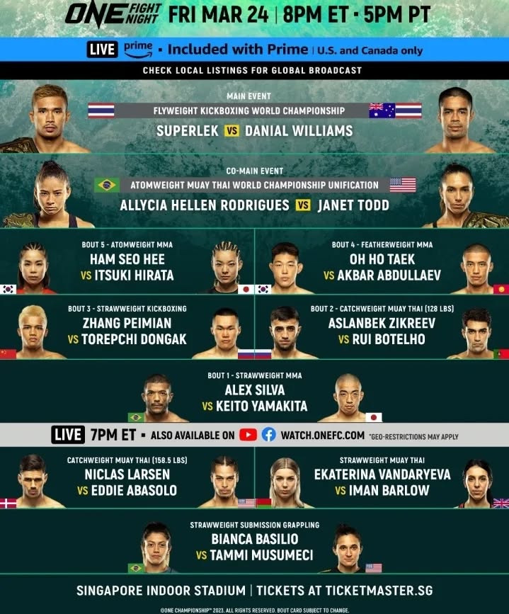 ONE Fight Night 8 poster
