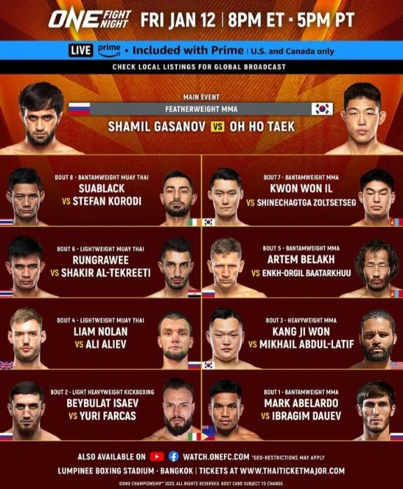 ONE Fight Night 18 poster