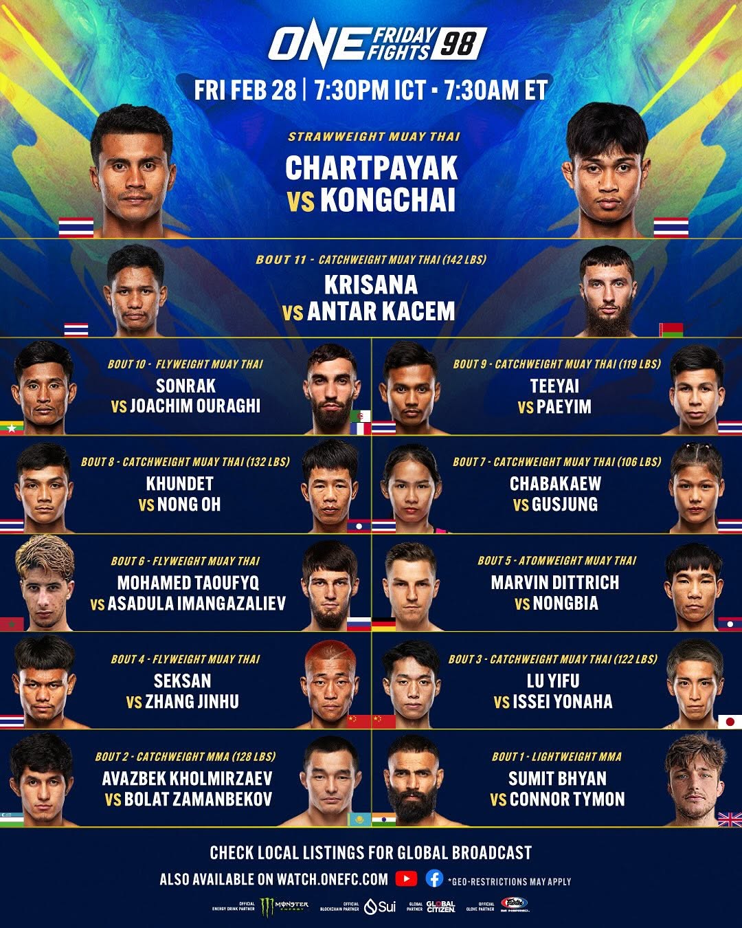 ONE Friday Fights 98 poster
