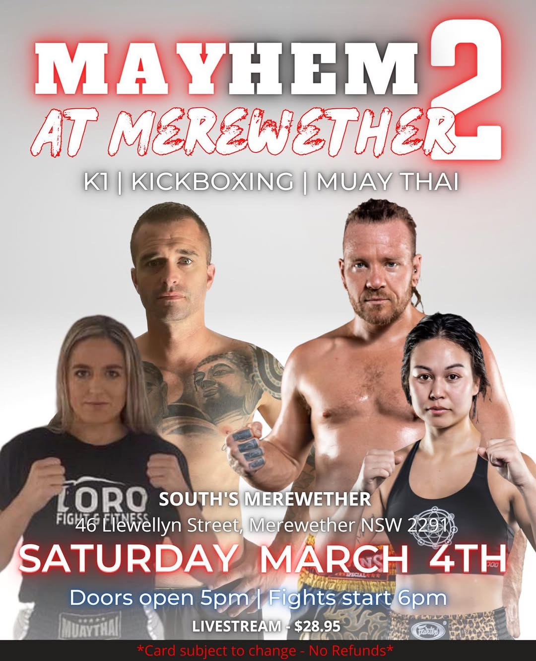 Mayhem At The Merewether 2 poster