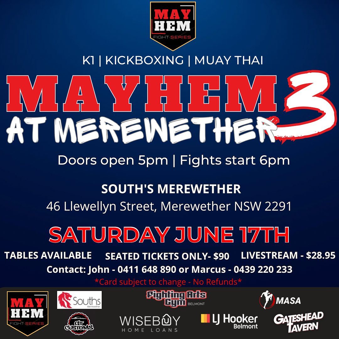 Mayhem At The Merewether 3 poster