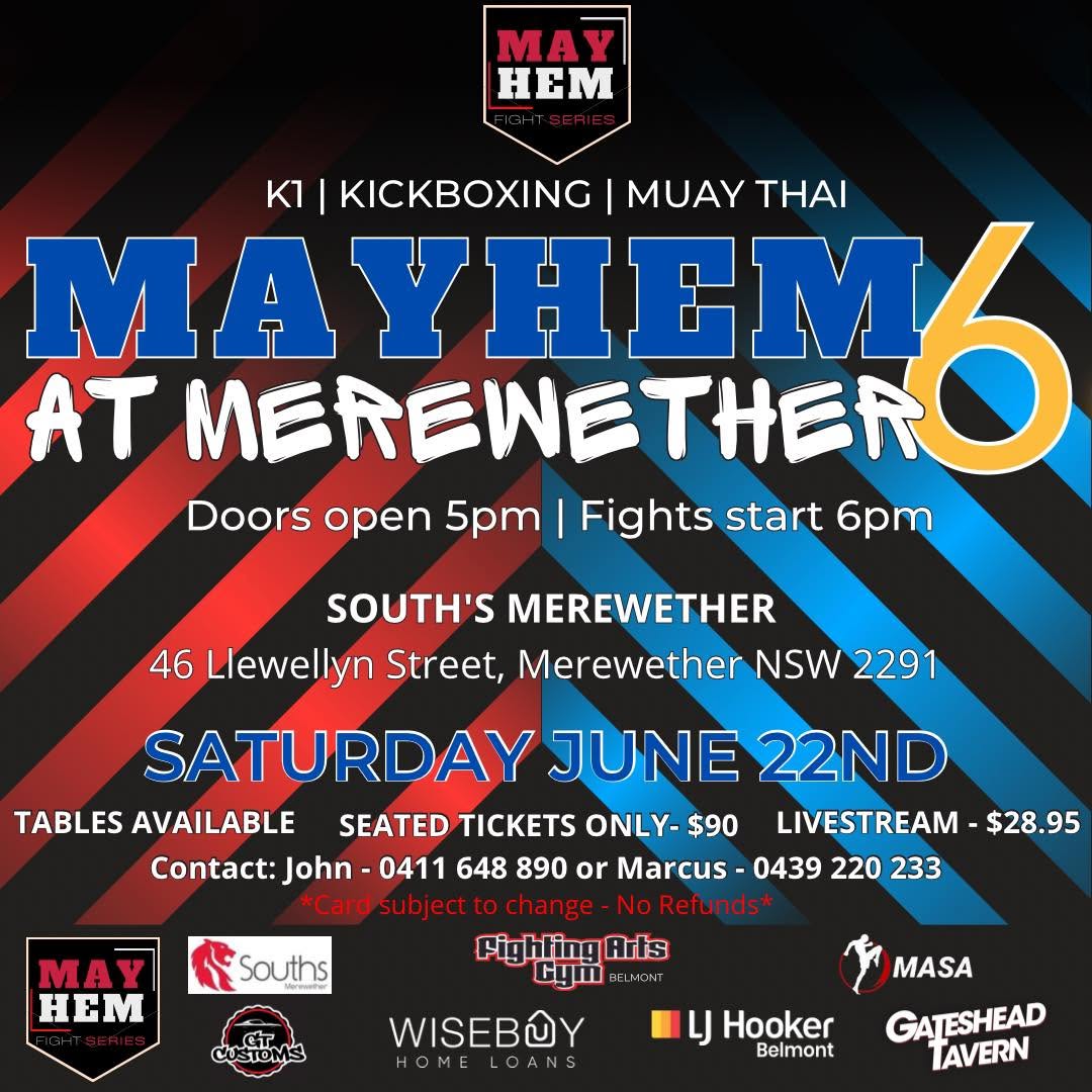 Mayhem At The Merewether 6 poster