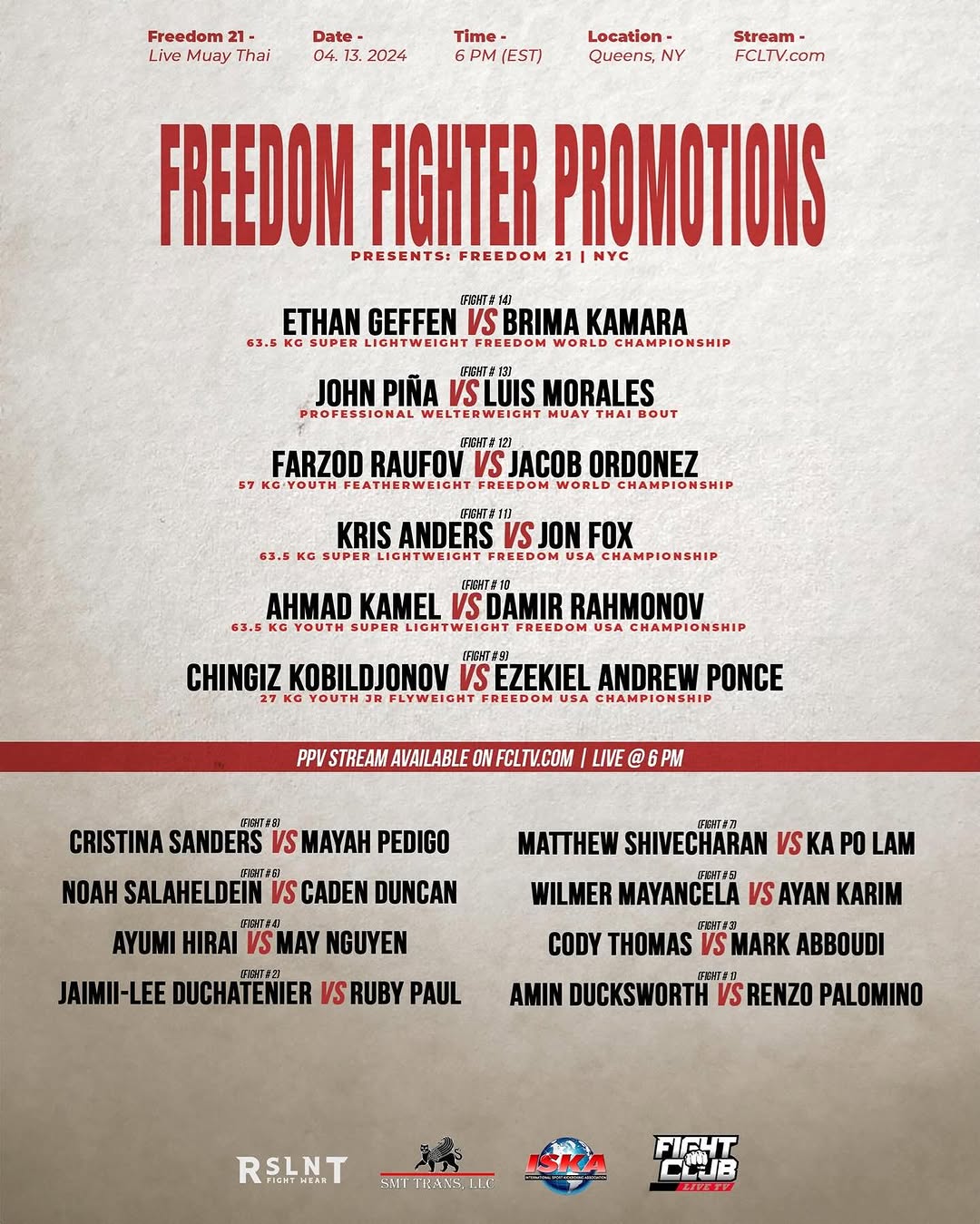 Freedom Fighter Promotions 21 poster