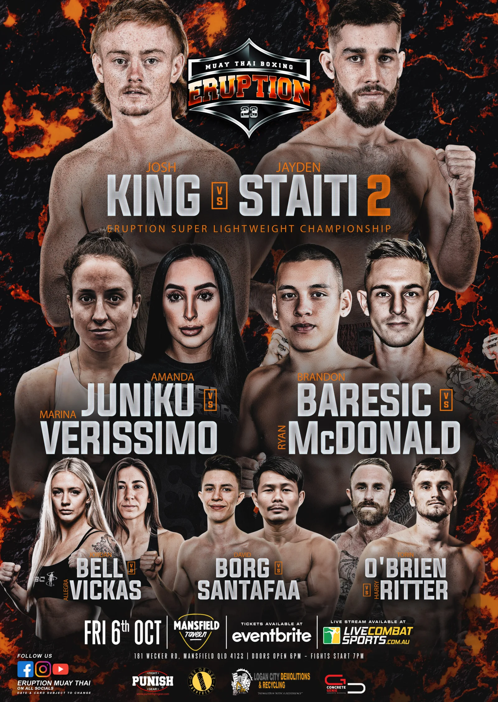Eruption Muay Thai 23 poster