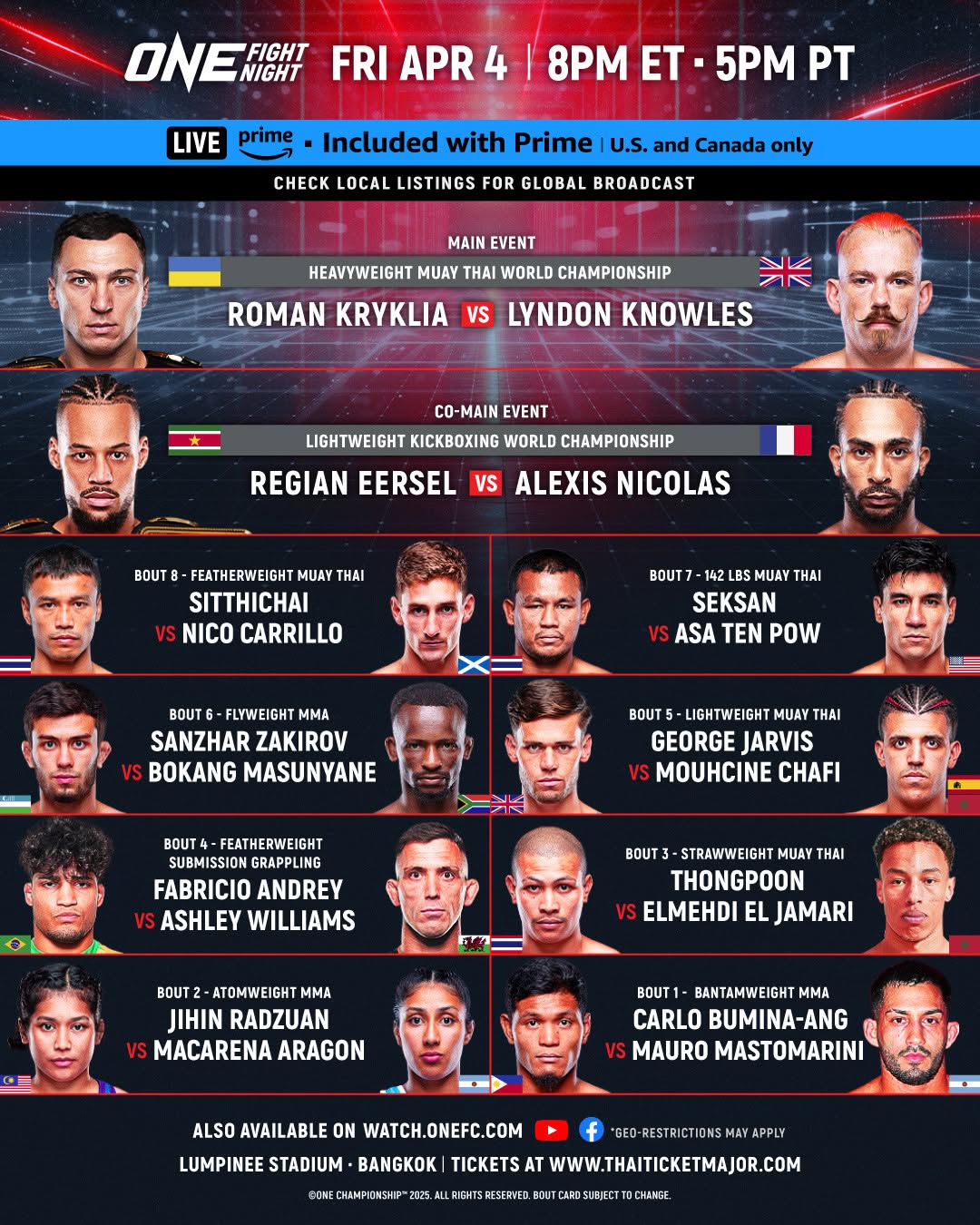 ONE Fight Night 30 poster