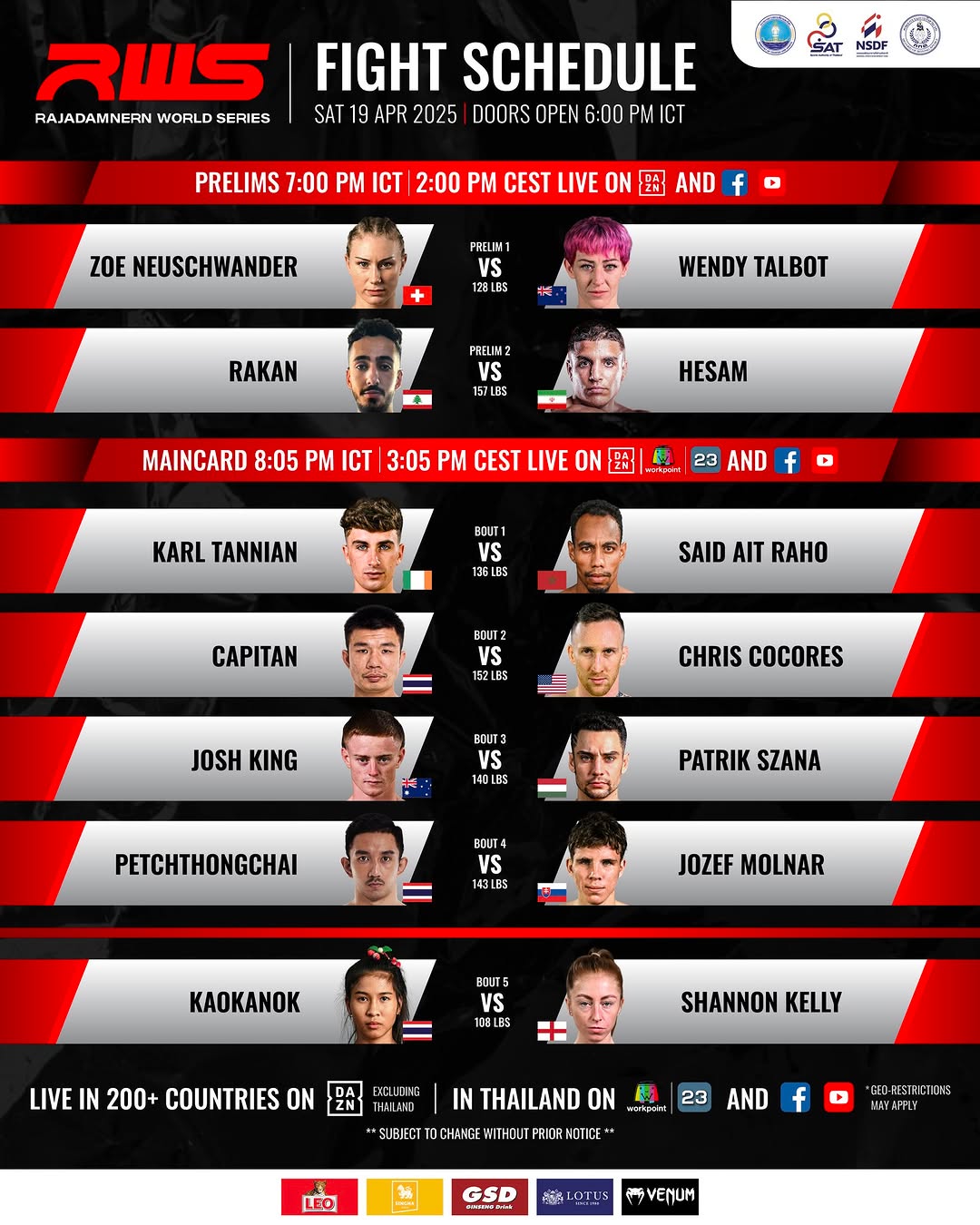 Rajadamnern World Series 138 poster