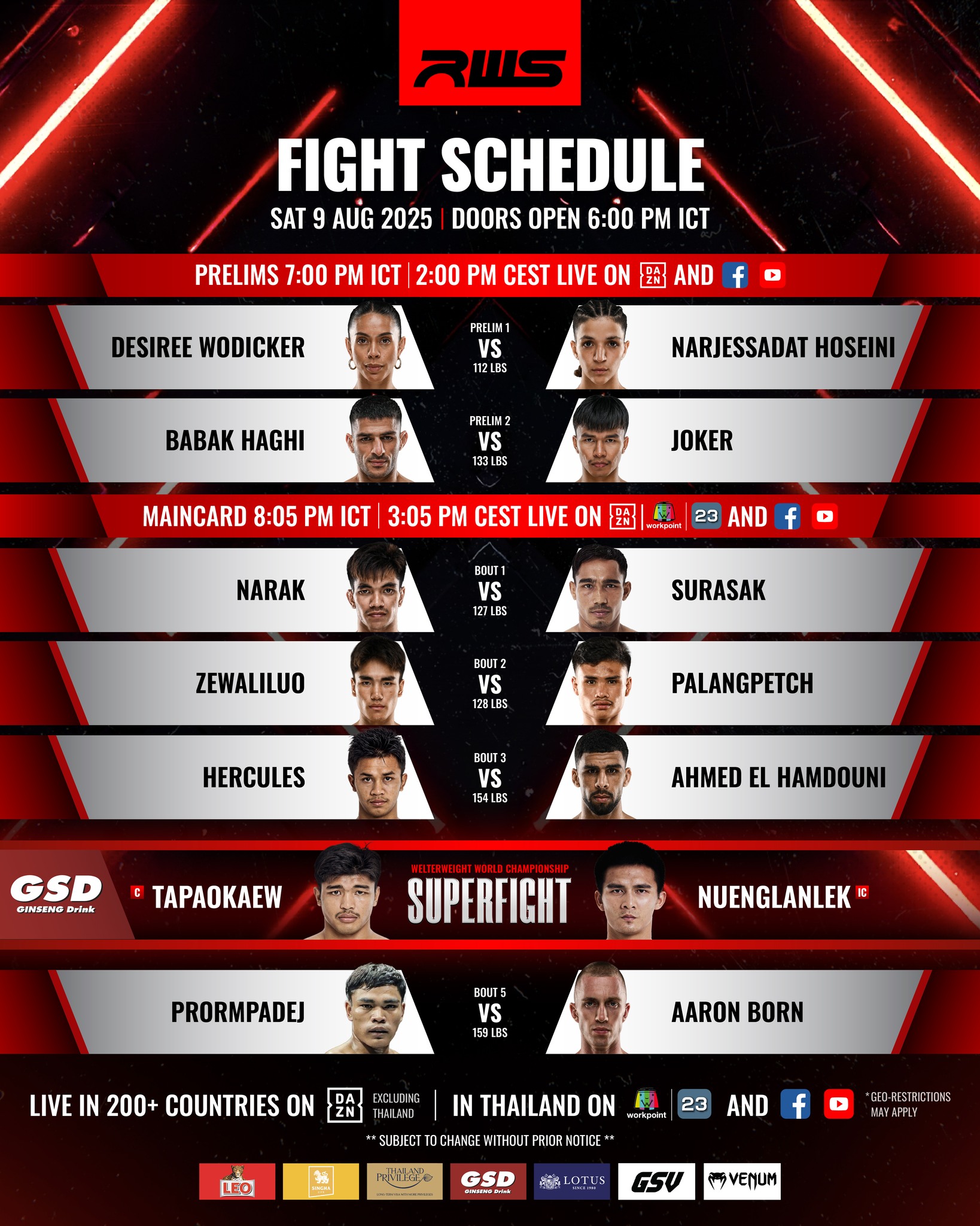 Rajadamnern World Series 154 poster