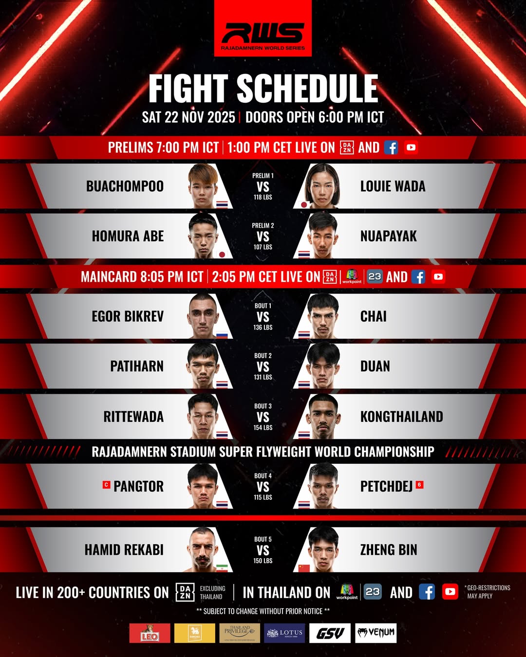 Rajadamnern World Series 169 poster