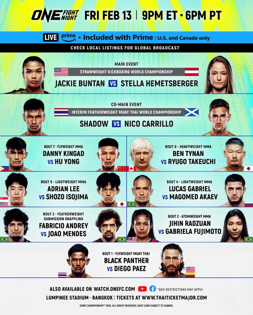 ONE Fight Night 40 poster