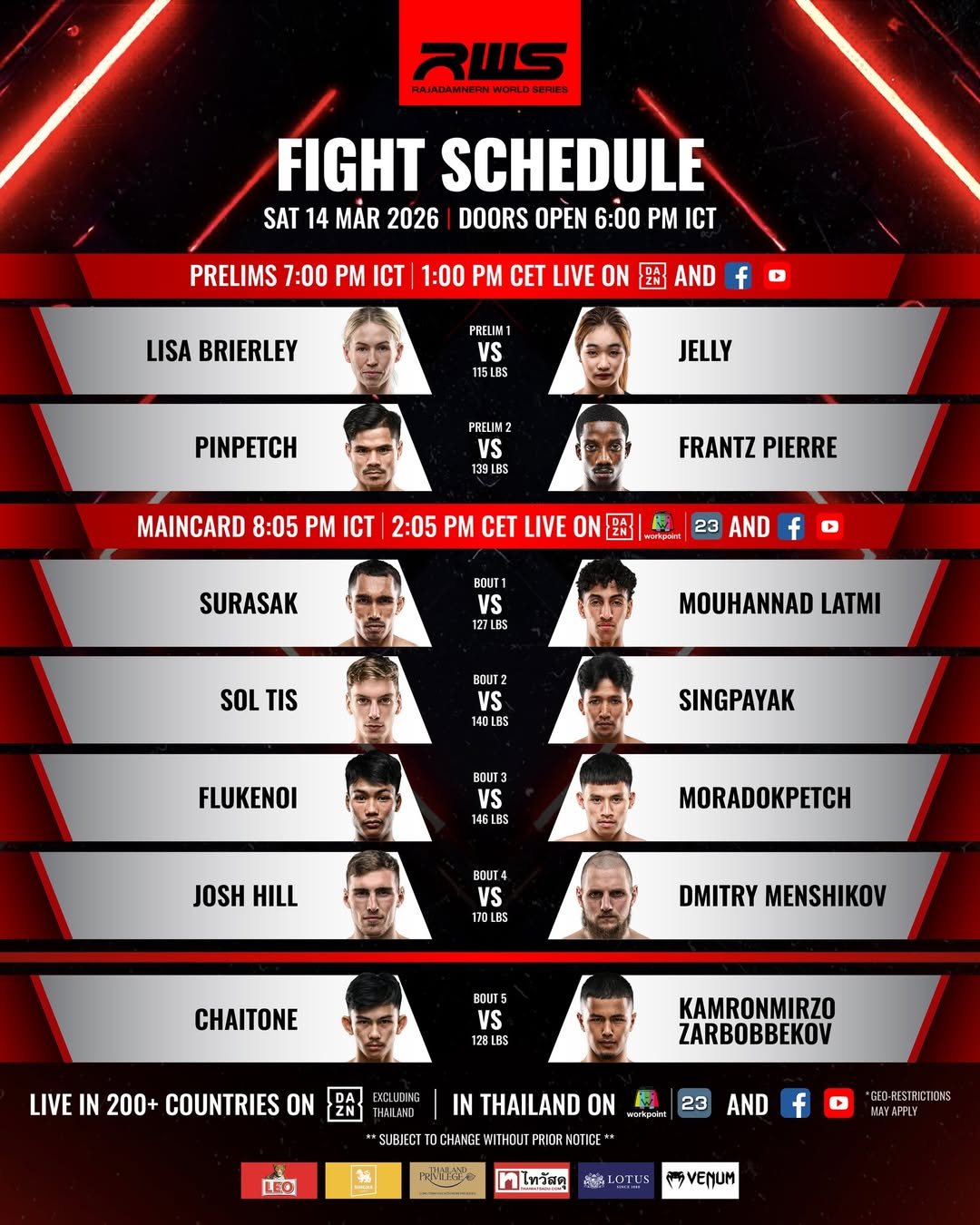 Rajadamnern World Series 185 poster
