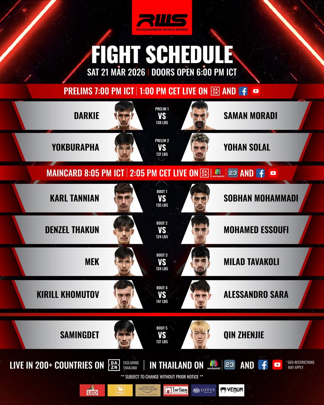 Rajadamnern World Series 186 poster