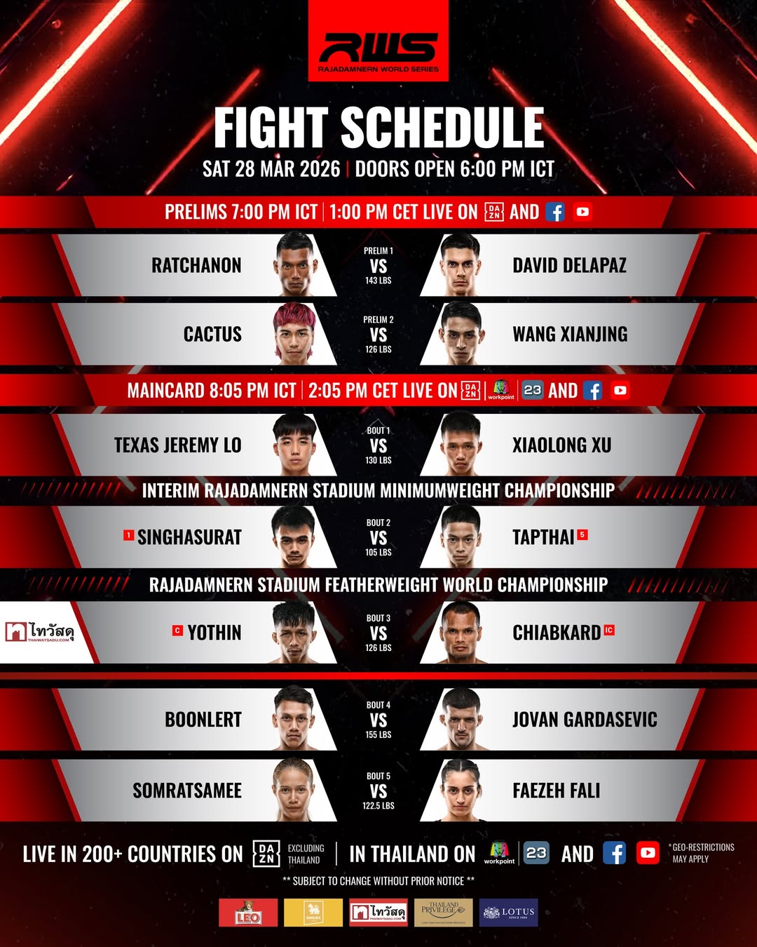 Rajadamnern World Series 187 poster