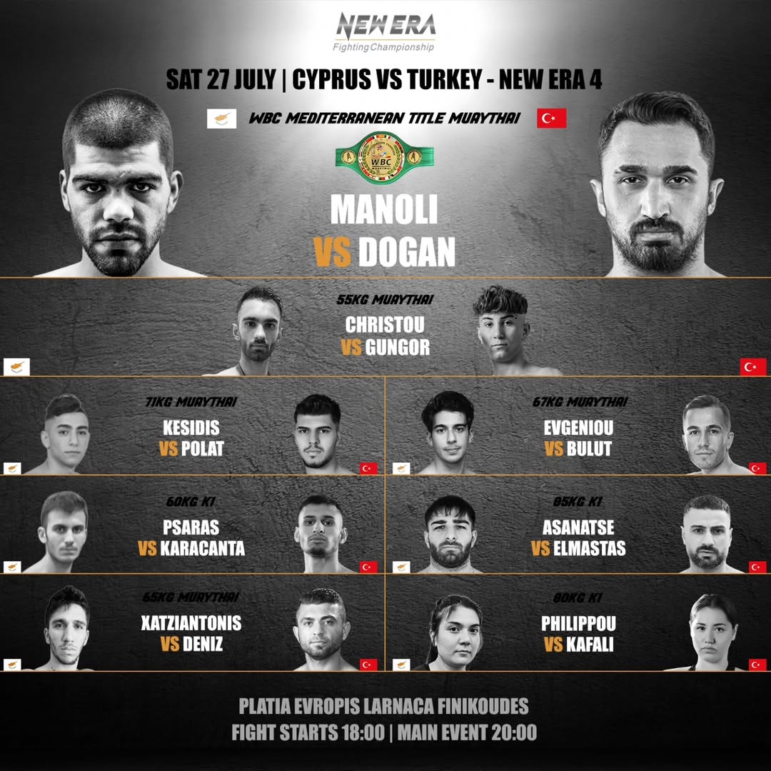 New Era Fighting Championship Cyprus vs Turkey poster