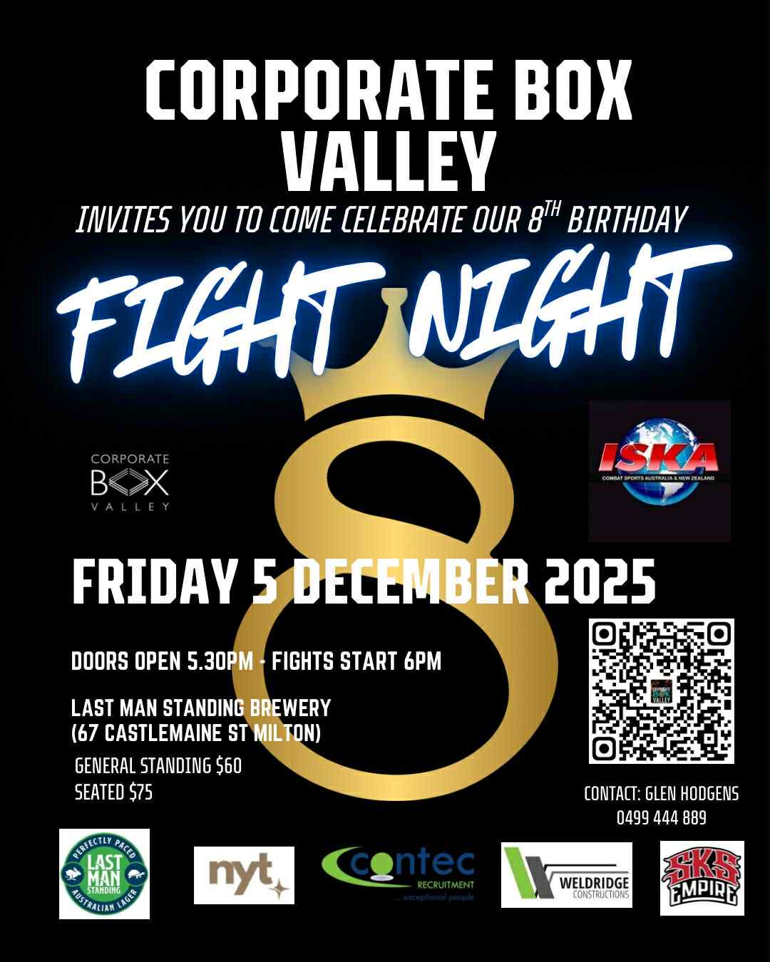 8th Birthday Fight Night poster