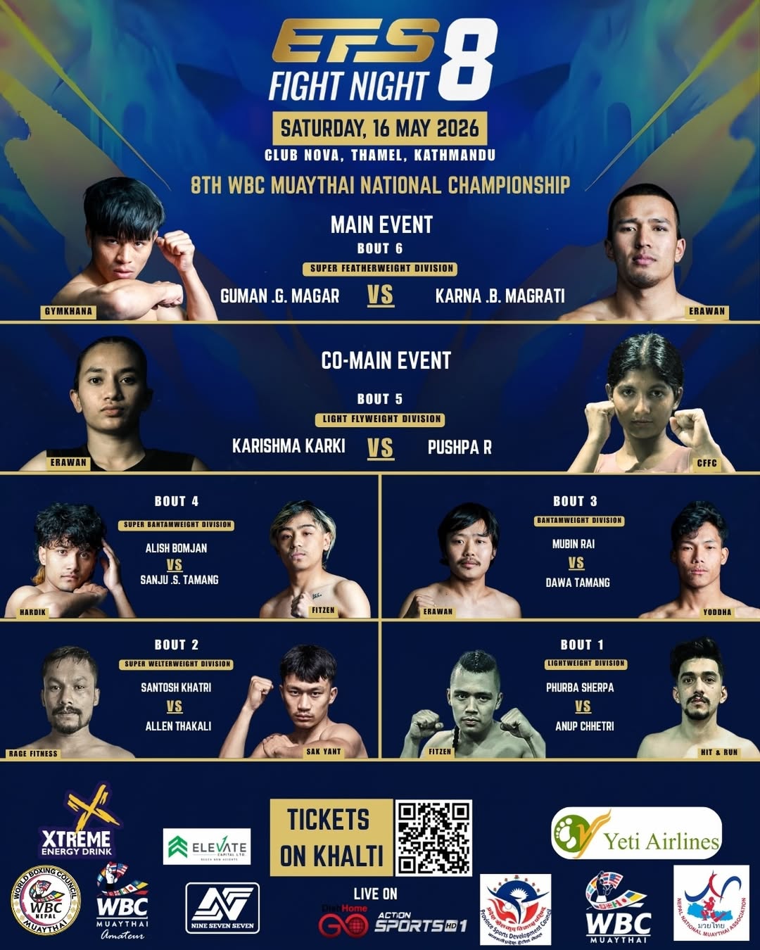 EFS Fight Night 8 poster