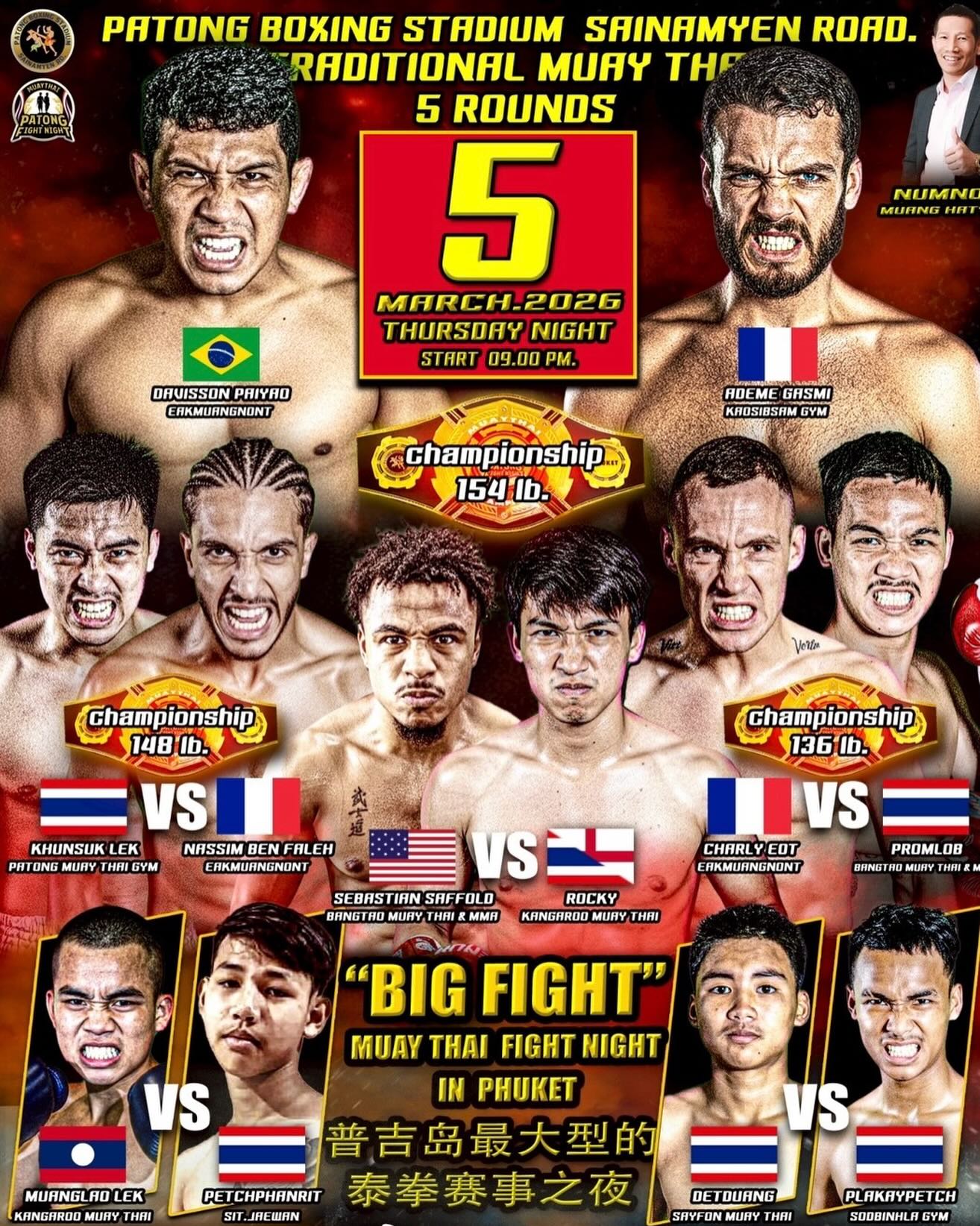 Patong Fight Night (05.03.2026) poster